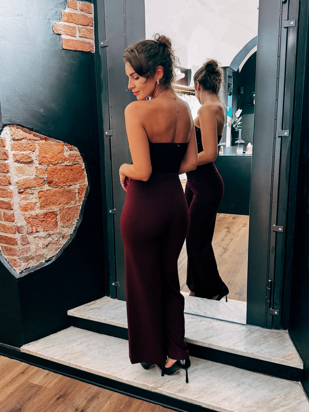 Pantaloni Coordinati Bordeaux