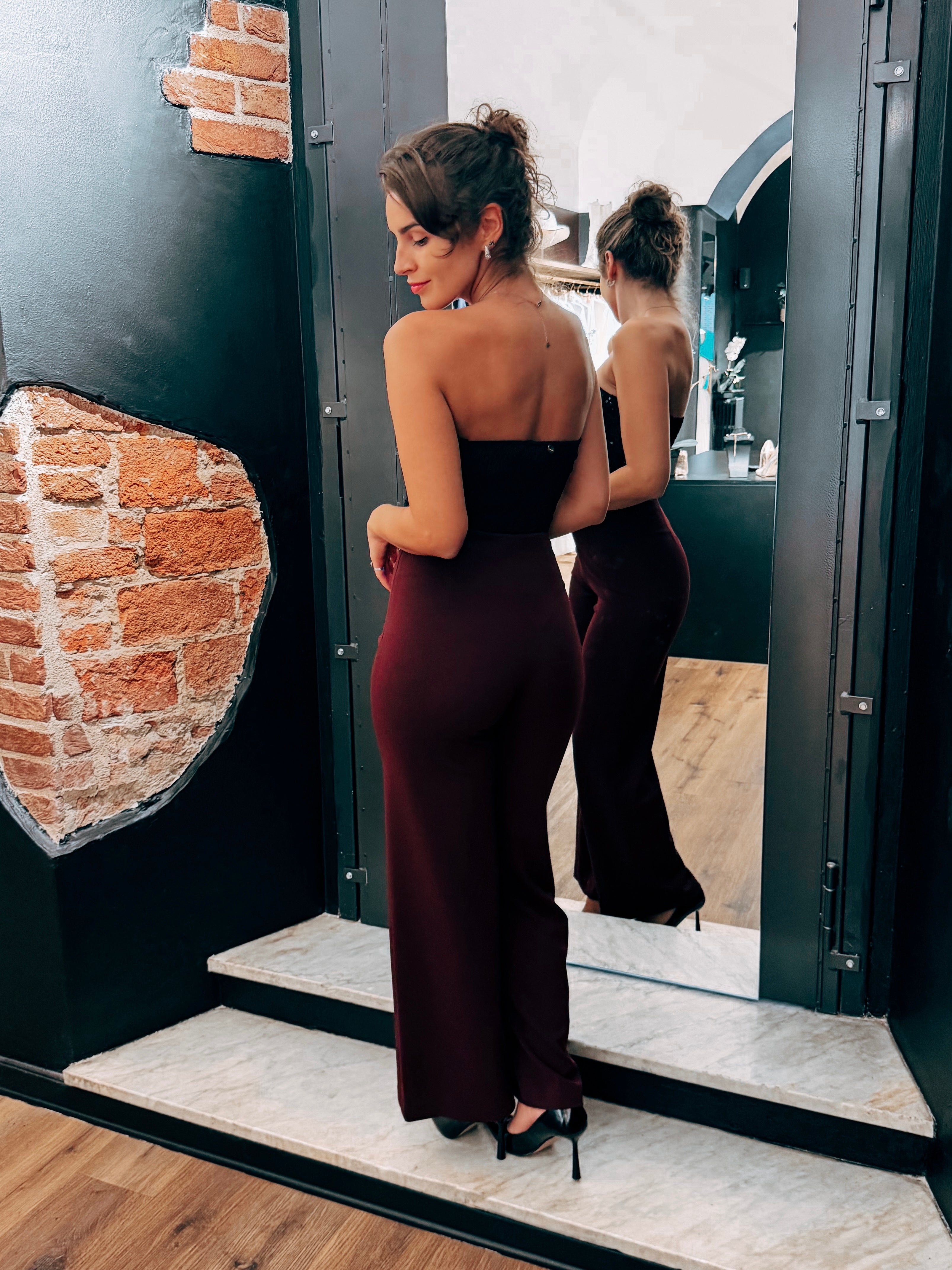 Pantaloni Coordinati Bordeaux