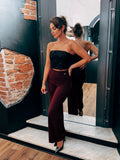 Pantaloni Coordinati Bordeaux